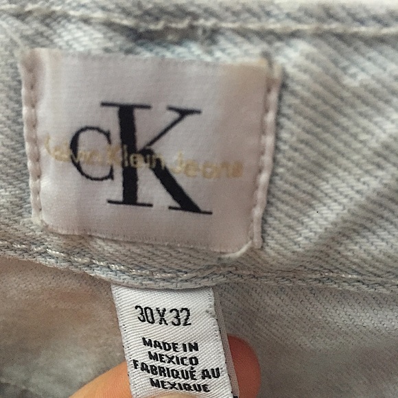 Calvin Klein Ice Blue Model Anti Fit Jeans Grunge - Picture 11 of 13